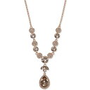 ジバンシー メンズ ネックレス・チョーカー アクセサリー Multi-Crystal Y-Neck Necklace Rose Gold