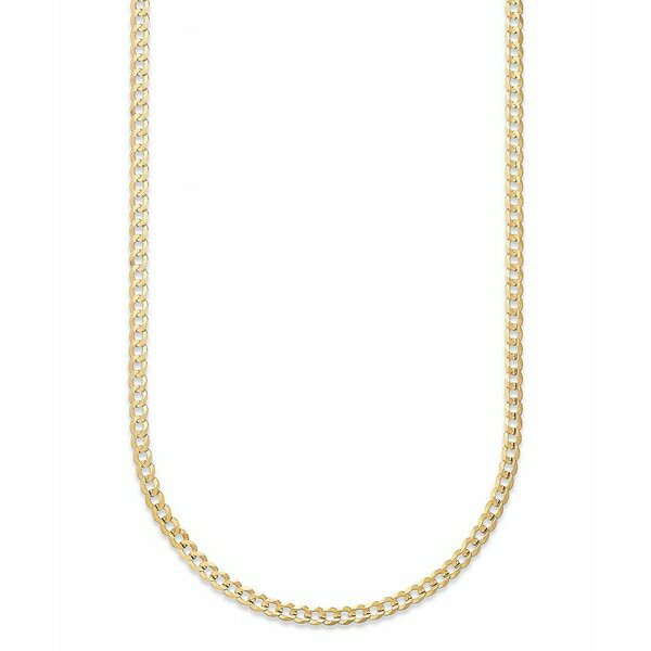 チョーカー イタリアン ゴールド レディース ネックレス・チョーカー・ペンダントトップ アクセサリー Curb Chain 22" Necklace (3-3/5mm) in Solid 14k Gold No Color