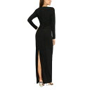 エスケープ レディース ワンピース トップス Women's Long-Sleeve Metallic Cutout Dress Black 2