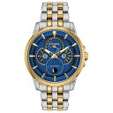 V`Y Y rv ANZT[ Eco-Drive Men's Calendrier Two-Tone Stainless Steel Bracelet Watch 44mm Two Tone