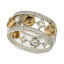    ꡼ Chocolate Diamond (1-1/20 ct. t.w.) & Vanilla Diamond (3/8 ct. t.w.) Openwork Ring in 18k Two-Tone Gold 18K Two Tone Gold Ring