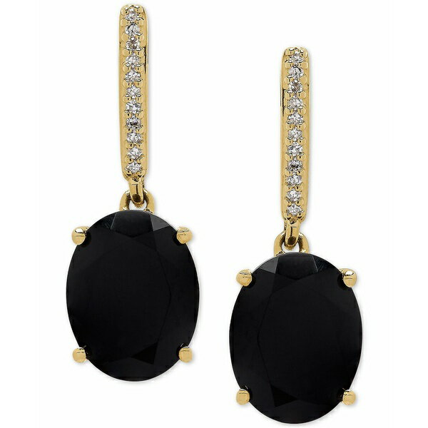 ۥΥ ǥ ԥ ꡼ Onyx (9 x 7mm) &Diamond Accent Drop Earrings in 14k Gold Gold