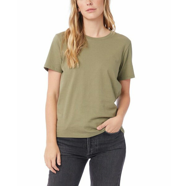 オルタナティヴ アパレル レディース カットソー トップス Women's Her Go-To T-shirt Military-Like その1