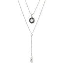 ラッキーブランド レディース ネックレス・チョーカー・ペンダントトップ アクセサリー Silver-Tone Freshwater Pearl Two-Row Y Long Necklace Silver