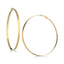 ゲス ピアス ゲス メンズ ピアス・イヤリング アクセサリー 3-3/4" Flat-Edge Hoop Earrings Gold