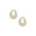 GeBJ fB[X sAXCO ANZT[ Cluster Stud Imitation Pearl Earrings Gold