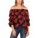 ヴィンスカムート レディース カットソー トップス Women's Printed Off-The-Shoulder Top Rich Black