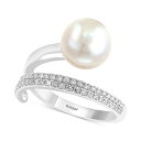 GtB[ RNV fB[X O ANZT[ EFFY&reg; Cultured Freshwater Pearl (10mm) and Diamond (1/5 ct. t.w.) Ring in 14k White Gold and Yellow Gold White Gold