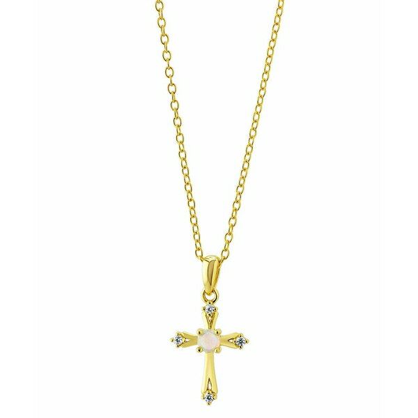 Wj xj[j fB[X lbNXE`[J[Ey_ggbv ANZT[ Simulated Opal (3/8 ct. t.w.) & Cubic Zirconia Cross 18