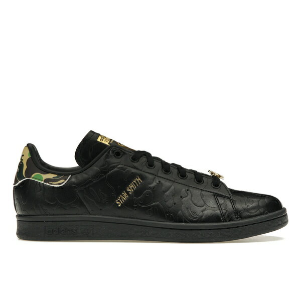 adidas アディダス メンズ スニーカー 【adidas Stan Smith Bape 30th Anniversary Black】 サイズ US_5.5(23.5cm) Core Black/Core Black/Gold Metallic