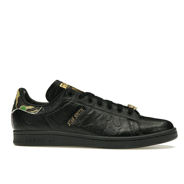 adidas アディダス メンズ スニーカー 【adidas Stan Smith Bape 30th Anniversary Black】 サイズ US_5.5(23.5cm) Core Black/Core Black/Gold Metallic