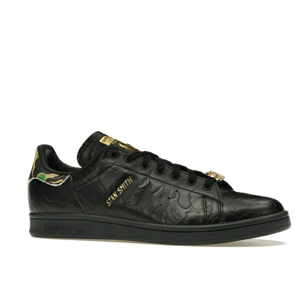 adidas アディダス メンズ スニーカー 【adidas Stan Smith Bape 30th Anniversary Black】 サイズ US_5.5(23.5cm) Core Black/Core Black/Gold Metallic