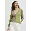 ビーヤング レディース ニット&セーター アウター BYMMPIMBA - Cardigan - celery green mix(4)