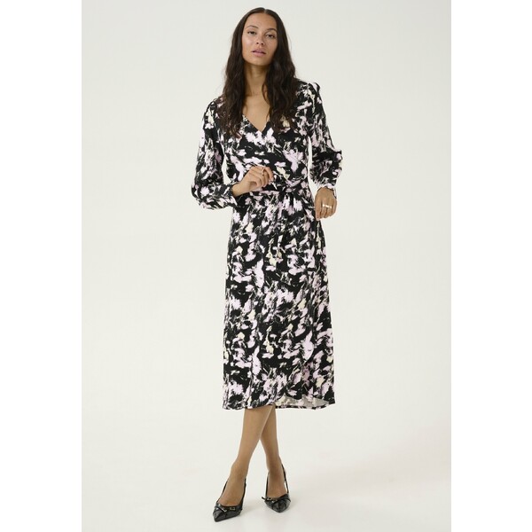 カフェ レディース ワンピース トップス KALURA - Day dress - black pink graphic strokes