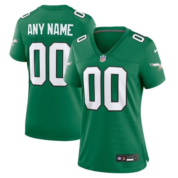 ナイキ レディース ユニフォーム トップス Philadelphia Eagles Nike Women's Alternate Custom Game Jersey Kelly Green