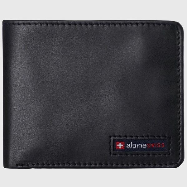 アルパイン スイス メンズ 財布 アクセサリー Mens Genuine Leather RFID Safe Bifold Wallet Passcase..