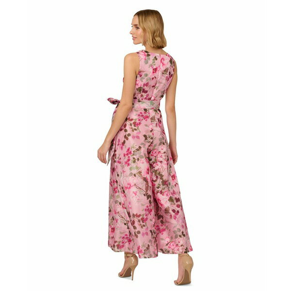 ɥꥢ ѥڥ ǥ 奢ѥ ܥȥॹ Women's Printed Tie-Waist Jumpsuit Pink Multi