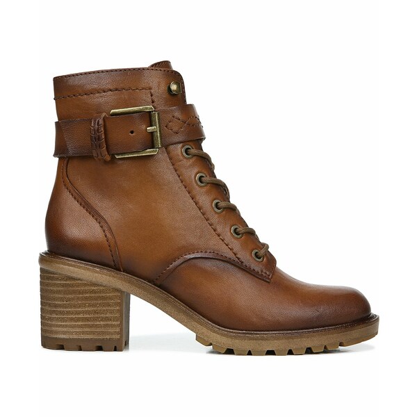 楽天astyゾディアック レディース ブーツ シューズ Women's Gemma Lace-up Heeled Combat Booties Cognac Leather