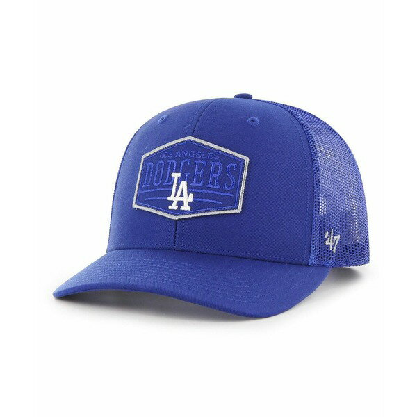 47uh fB[X Xq ANZT[ Men's Royal Los Angeles Dodgers Ridgeline Tonal Patch Trucker Adjustable Hat Royal