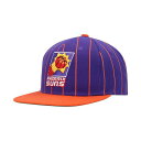 ミッチェル&ネス レディース 帽子 アクセサリー Men's Purple, Orange Phoenix Suns Hardwood Classics Pinstripe Snapback Hat Purple, Orange