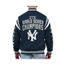 楽天astyカールバンクス レディース ジャケット＆ブルゾン アウター Men's Navy New York Yankees Quick Full-Snap Varsity Jacket Navy