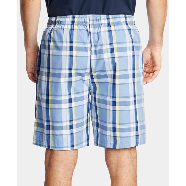 ʥƥ  奢ѥ ܥȥॹ Men's Cotton Plaid Pajama Shorts Riviera Blue