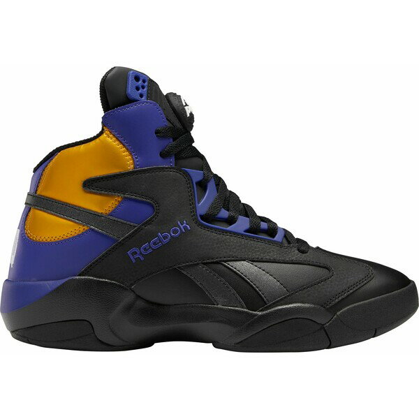 リーボック メンズ バスケットボール スポーツ Reebok Shaq Attaq Basketball Shoes Black/Purple/Gold