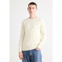 ガント メンズ ニット&セーター アウター CABLE C NECK - Jumper - cream