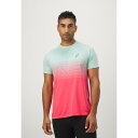 アシックス メンズ バスケットボール スポーツ SEAMLESS TOP - Sports T-shirt - coral reef/green
