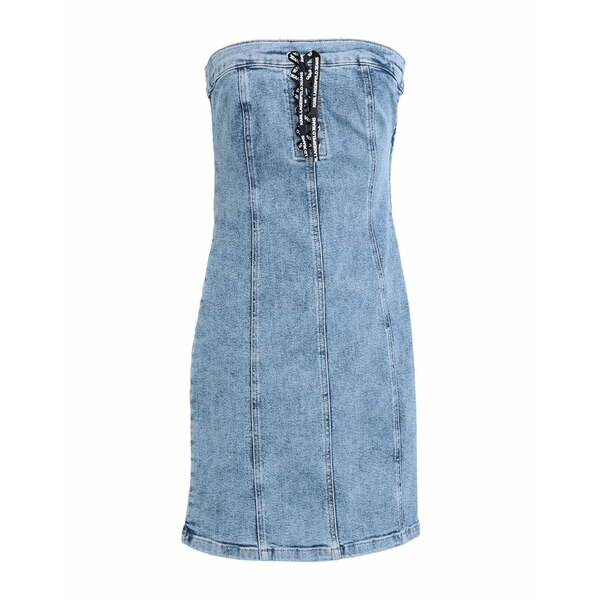 【送料無料】 カール ラガーフェルド ジーンズ レディース ワンピース トップス KLJ BODYCON TIED DENIM DRESS Blue