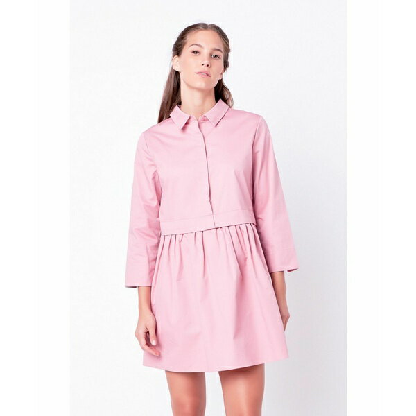 イングリッシュファクトリー レディース ワンピース トップス Women 039 s Shirt Mini Dress Dusty pink