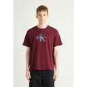 カルバンクライン メンズ サンダル シューズ HERO MONOLOGO TEE - Print T-shirt - deep rouge