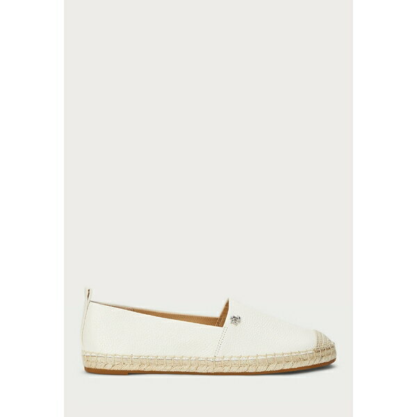 楽天astyラルフローレン レディース スリッポン・ローファー シューズ CAMERYN IV TUMBLED LEATHER ESPADRILLE - Espadrilles - soft white