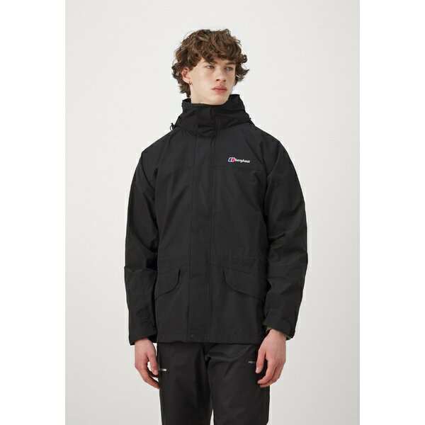 バーグハウス メンズ ジャケット&ブルゾン アウター CORNICE III INTERACTIVE JACKET - Hardshell jacket - black
