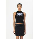 トミーヒルフィガー レディース Tシャツ トップス SLIM BUBBLE TANK - Top - black