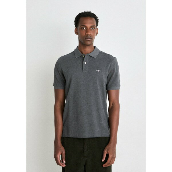 楽天astyガント メンズ サンダル シューズ ARCHIVE SHIELD - Polo shirt - antracit melange