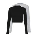 C[u Ah Ih fB[X TVc gbvX 2 PACK - Long sleeved top - light grey/black