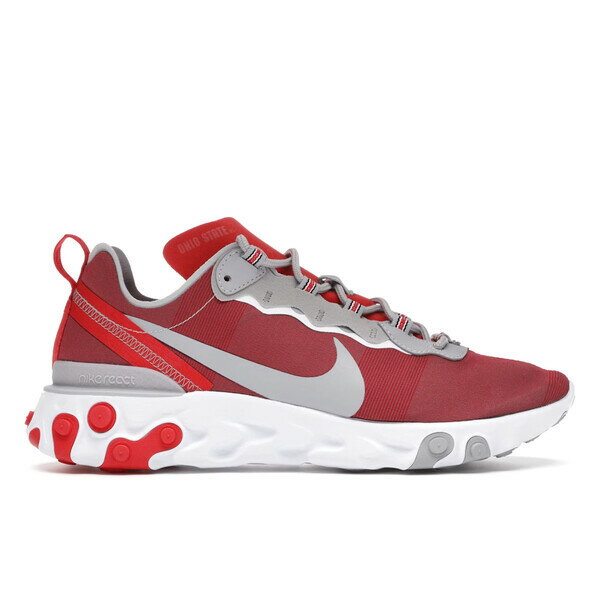 Nike ナイキ メンズ スニーカー 【Nike React Element 55 OSU】 サイズ US_7(25.0cm) University Red/White-Wolf Grey