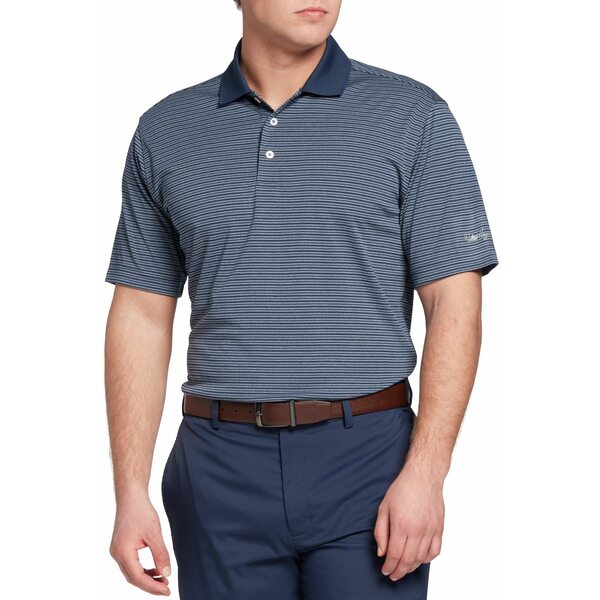 ウォルター・ヘーゲン メンズ シャツ トップス Walter Hagen Men's Essentials Stripe Golf Polo Navy