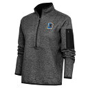 アンティグア レディース ジャケット＆ブルゾン アウター Durham Bulls Antigua Women 039 s Fortune HalfZip Pullover Jacket Heather Black