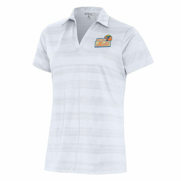 アンティグア レディース ポロシャツ トップス St. Lucie Mets Antigua Women's Compass Polo White