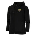 アンティグア レディース パーカー・スウェットシャツ アウター Bradenton Marauders Antigua Women's Protect FullZip Hoodie Black