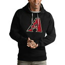 アンティグア メンズ パーカー・スウェットシャツ アウター Arizona Diamondbacks Antigua Victory Pullover Team Logo Hoodie Black