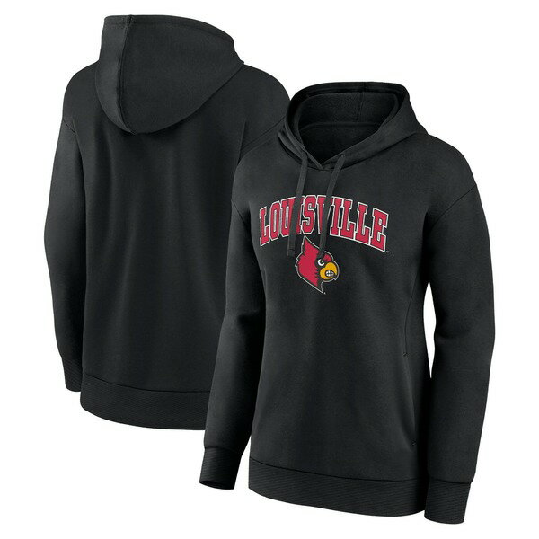 եʥƥ ǥ ѡåȥ  Louisville Cardinals Fanatics Branded Women's Evergreen Campus Pullover Hoodie Black