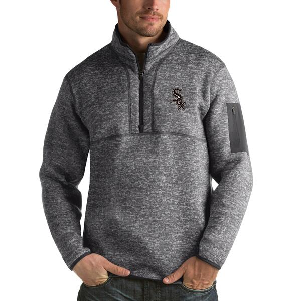 AeBOA Y Vc gbvX Chicago White Sox Antigua Fortune HalfZip Sweater Heathered Charcoal