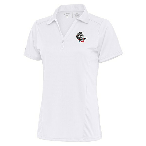 アンティグア レディース ポロシャツ トップス Rocket City Trash Pandas Antigua Women's Tribute Polo White