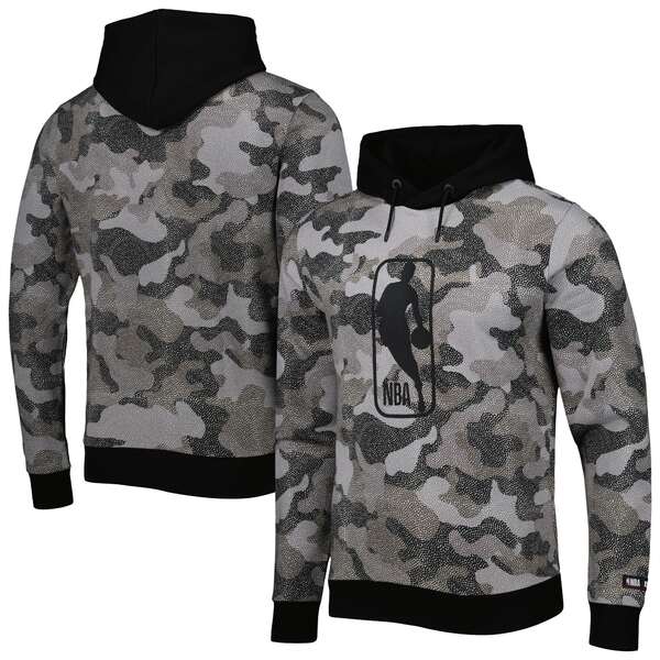 ヒューゴボス メンズ パーカー・スウェットシャツ アウター NBA Hugo Boss Camo Pullover Hoodie Black