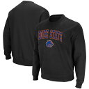 コロシアム メンズ パーカー スウェットシャツ アウター Boise State Broncos Colosseum Arch Logo Tackle Twill Pullover Sweatshirt Black