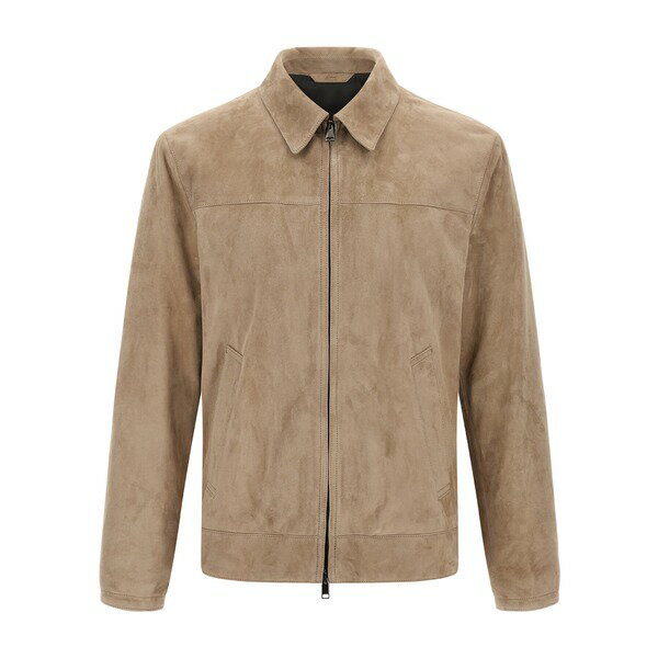 ブリオーニ メンズ ジャケット&ブルゾン アウター Suede Blouson Beige