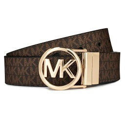 マイケル・コース ベルト レディース 【送料無料】 マイケルコース レディース ベルト アクセサリー Michael Kors Round Buckle Reversible Logo and Leather Belt Brown Rev